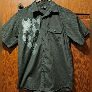 Boy's Black Striped Casual Shirt